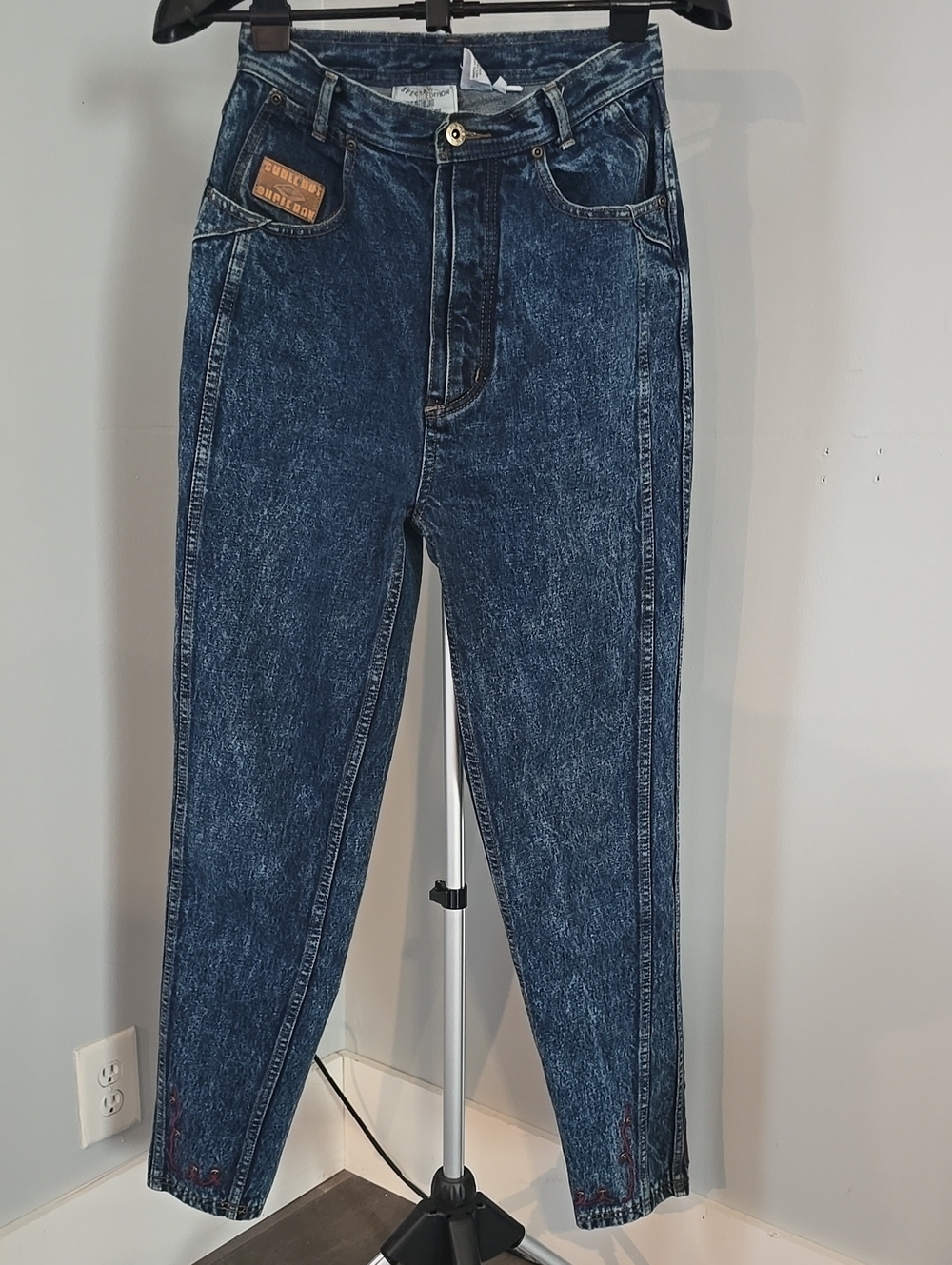 Bugle Boy Jeans 80's Vintage Blues Acid Wash Parachutte Demin Women's 28